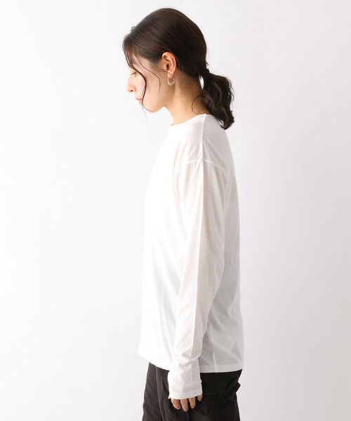 LEPSIM（レプシィム）の「ソフトスキントップス　193616（Tシャツ/カットソー・レディース・オフホワイト/ライトグリーン/グレイッシュベージュ・FREE）」の13枚目の写真