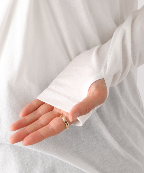 LEPSIM（レプシィム）の「ソフトスキントップス　193616（Tシャツ/カットソー・レディース・オフホワイト/ライトグリーン/グレイッシュベージュ・FREE）」の18枚目の写真