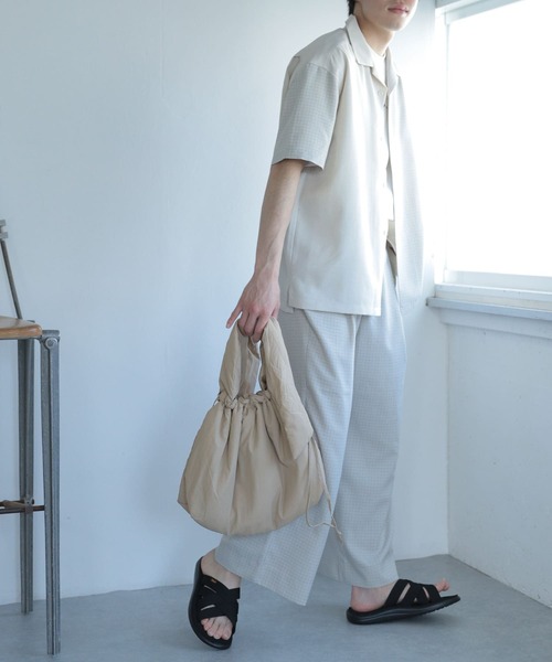 SENSE OF PLACE by URBAN RESEARCH（センスオブプレイスバイアーバンリサーチ）の「『セットアップ対応』『イージーケア』チェックリネンライクボリュームワイドパンツ（その他パンツ・メンズ・その他1/その他2・MEDIUM/LARGE）」の11枚目の写真