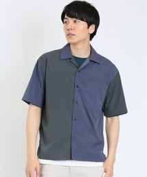 m.f.editorial | kaule クレイジー切替 レギュラーカラー半袖シャツ(シャツ/ブラウス)