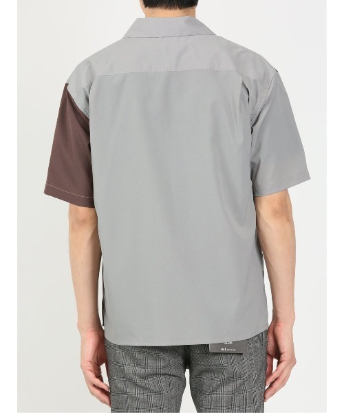 m.f.editorial（エムエフエディトリアル）の「kaule クレイジー切替 レギュラーカラー半袖シャツ（シャツ/ブラウス・メンズ・ネイビー/ダークウッド/グレー系その他2・X-LARGE/LARGE/MEDIUM）」の13枚目の写真