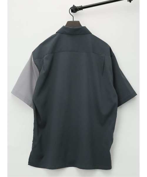 m.f.editorial（エムエフエディトリアル）の「kaule クレイジー切替 レギュラーカラー半袖シャツ（シャツ/ブラウス・メンズ・ネイビー/ダークウッド/グレー系その他2・X-LARGE/LARGE/MEDIUM）」の21枚目の写真