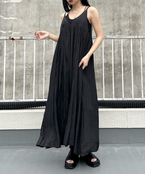 LVEU.(ラブユ.)の「【LVEU.】ダブルストラップバッククロスブラトップ / トップス ブラトップ キャミソール パット カップ クロス インナー ブラック(キャミソール・レディース・ブラック・FREE)」の11枚目の写真