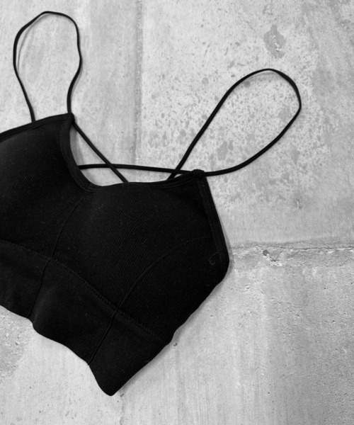 LVEU.（ラブユ.）の「Double strap back cross bra top / ダブルストラップバッククロスブラトップ