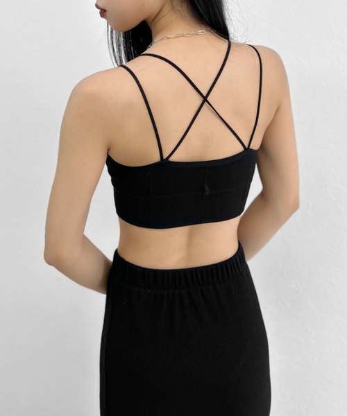 LVEU.】ダブルストラップバッククロスブラトップ / トップス ブラ
