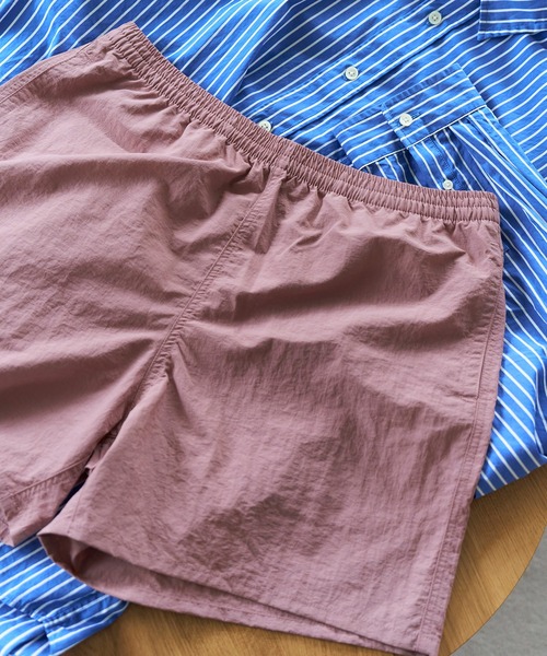 TRUSS（トラス）の「【ユニセックス】＜撥水＞バーサタイル ナイロンタフタショートパンツ（その他パンツ・レディース・グレー/ブルー/オリーブ/ブラック/イエロー/カモフラージュ/パープル/ライトグリーン/キャメル/コーラルピンク/サックスブルー/オレンジ/ベージュ/カーキ/スモークピンク・SMALL/MEDIUM/LARGE/X-LARGE）」の13枚目の写真