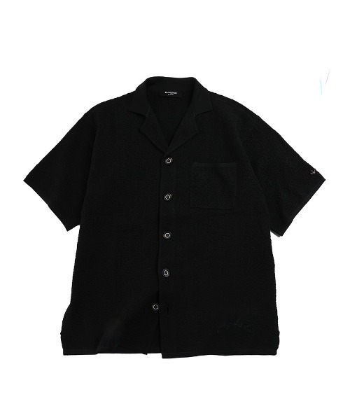 1piu1uguale3 RELAX(ウノピュウノウグァーレトレリラックス)の「【別注】1PIU1UGUALE3 RELAX オープンカラー半袖シャツ(シャツ/ブラウス・メンズ・カーキ/ブラック・XL/2XL/L/M)」の3枚目の写真