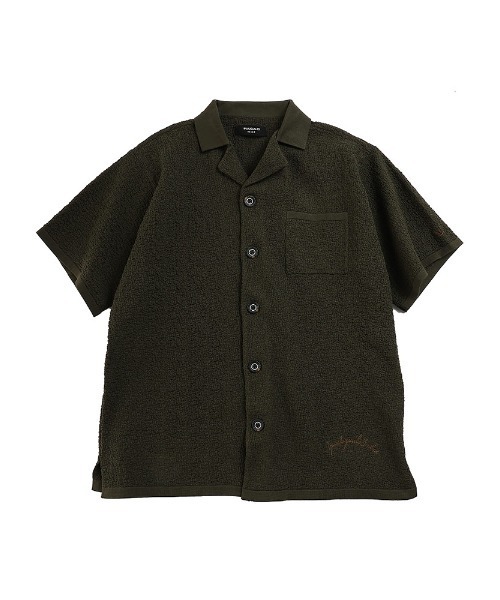 1piu1uguale3 RELAX(ウノピュウノウグァーレトレリラックス)の「【別注】1PIU1UGUALE3 RELAX オープンカラー半袖シャツ(シャツ/ブラウス・メンズ・カーキ/ブラック・XL/2XL/L/M)」の5枚目の写真