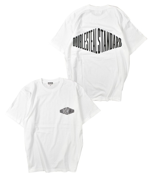 DOUBLE STEAL(ダブルスティール)の「スクエア Tシャツ(Tシャツ/カットソー・メンズ・ホワイト/ブラック/ダークグリーン/グレイッシュベージュ・MEDIUM/LARGE/X-LARGE/XX-LARGE)」の1枚目の写真