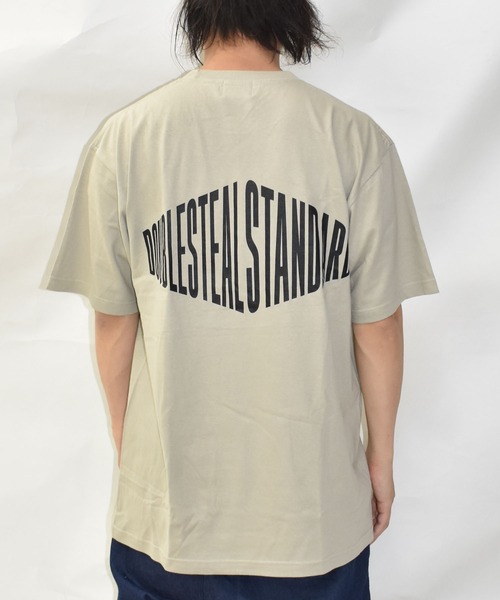 DOUBLE STEAL(ダブルスティール)の「スクエア Tシャツ(Tシャツ/カットソー・メンズ・ホワイト/ブラック/ダークグリーン/グレイッシュベージュ・MEDIUM/LARGE/X-LARGE/XX-LARGE)」の3枚目の写真