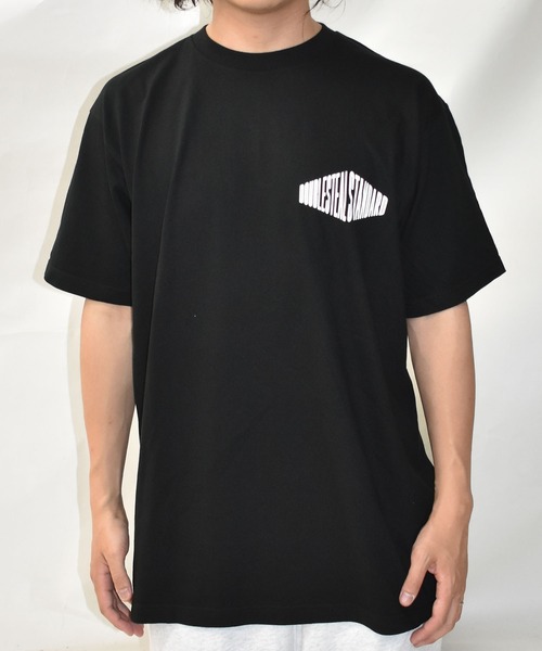 DOUBLE STEAL(ダブルスティール)の「スクエア Tシャツ(Tシャツ/カットソー・メンズ・ホワイト/ブラック/ダークグリーン/グレイッシュベージュ・MEDIUM/LARGE/X-LARGE/XX-LARGE)」の2枚目の写真