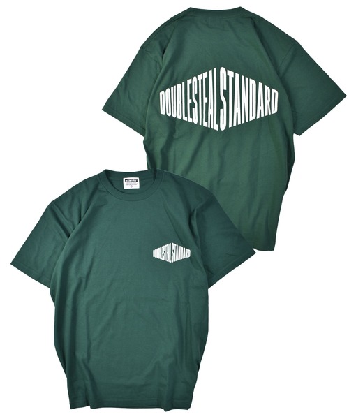 DOUBLE STEAL(ダブルスティール)の「スクエア Tシャツ(Tシャツ/カットソー・メンズ・ホワイト/ブラック/ダークグリーン/グレイッシュベージュ・MEDIUM/LARGE/X-LARGE/XX-LARGE)」の4枚目の写真