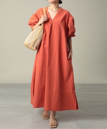 【MAISON BREEZE】Vネックパフスリーブワンピース SCCH355