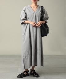 【MAISON BREEZE】Vネックパフスリーブワンピース SCCH355
