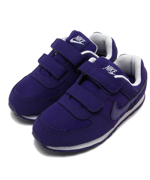 NIKE SPORTSWEAR（ナイキスポーツウェアー）の「ベビー キッズ ナイキ ベルクロ ランナー トドラー NIKE MD RUNNER TDV 652966（スニーカー・キッズ・ライトブルー/パープル・14cm/15cm/13cm/16cm）」の2枚目の写真