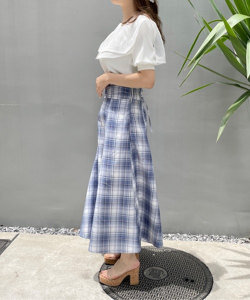 NOMAE(ノーマエ)の「コルセットフレアスカート(スカート・レディース・ブルー/グレー系その他/ブラック/ダークブルー・FREE)」の21枚目の写真