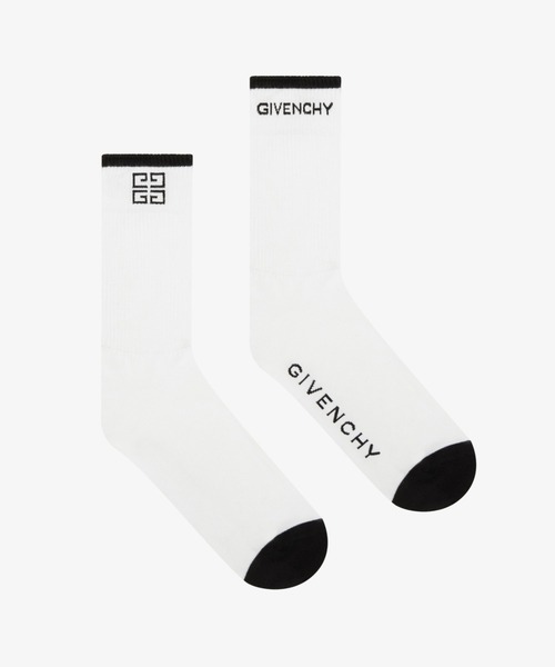 GIVENCHY（ジバンシイ）の「GIVENCHY 4G SOCKS（ソックス/靴下・メンズ・ホワイト×ブラック・MEDIUM）」の2枚目の写真