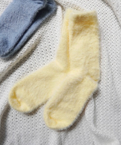 Jelly moo(ジェリームー)の「【 Jelly moo / ジェリームー 】 ふわもこ カラフル シャギーソックス #(ソックス/靴下・レディース・グリーン/パープル/ブルー/イエロー/ミント/ベビーピンク/ピンク/ホワイト/オレンジ/ブラック/ベージュ・FREE)」の8枚目の写真