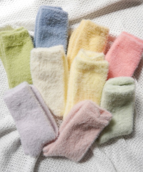 Jelly moo(ジェリームー)の「【 Jelly moo / ジェリームー 】 ふわもこ カラフル シャギーソックス #(ソックス/靴下・レディース・グリーン/パープル/ブルー/イエロー/ミント/ベビーピンク/ピンク/ホワイト/オレンジ/ブラック/ベージュ・FREE)」の11枚目の写真
