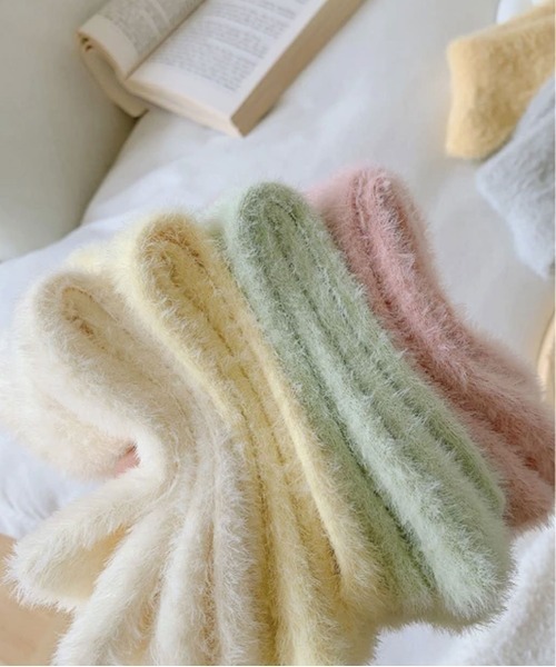 Jelly moo(ジェリームー)の「【 Jelly moo / ジェリームー 】 ふわもこ カラフル シャギーソックス #(ソックス/靴下・レディース・グリーン/パープル/ブルー/イエロー/ミント/ベビーピンク/ピンク/ホワイト/オレンジ/ブラック/ベージュ・FREE)」の17枚目の写真