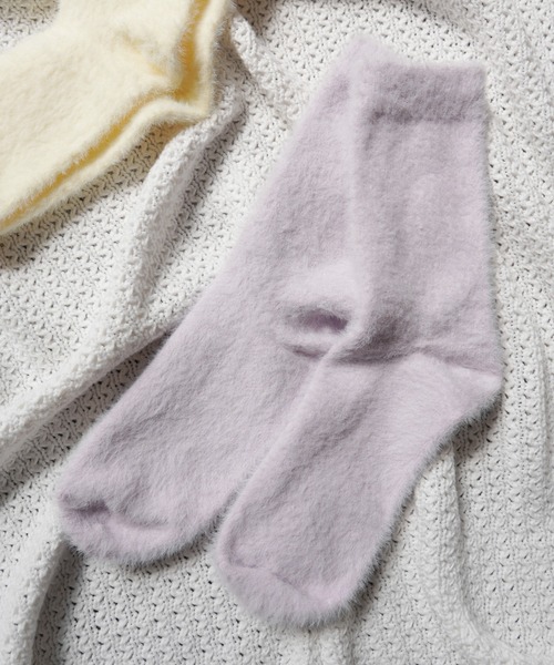 Jelly moo(ジェリームー)の「【 Jelly moo / ジェリームー 】 ふわもこ カラフル シャギーソックス #(ソックス/靴下・レディース・グリーン/パープル/ブルー/イエロー/ミント/ベビーピンク/ピンク/ホワイト/オレンジ/ブラック/ベージュ・FREE)」の14枚目の写真