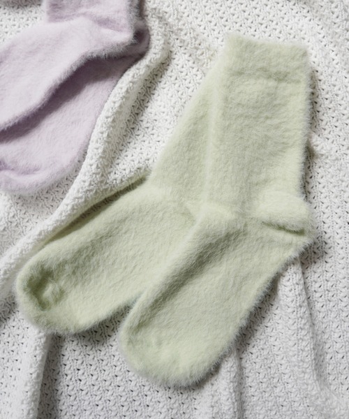 Jelly moo(ジェリームー)の「【 Jelly moo / ジェリームー 】 ふわもこ カラフル シャギーソックス #(ソックス/靴下・レディース・グリーン/パープル/ブルー/イエロー/ミント/ベビーピンク/ピンク/ホワイト/オレンジ/ブラック/ベージュ・FREE)」の12枚目の写真