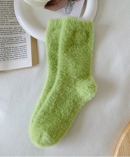 Jelly moo(ジェリームー)の「【 Jelly moo / ジェリームー 】 ふわもこ カラフル シャギーソックス #(ソックス/靴下・レディース・グリーン/パープル/ブルー/イエロー/ミント/ベビーピンク/ピンク/ホワイト/オレンジ/ブラック/ベージュ・FREE)」の18枚目の写真