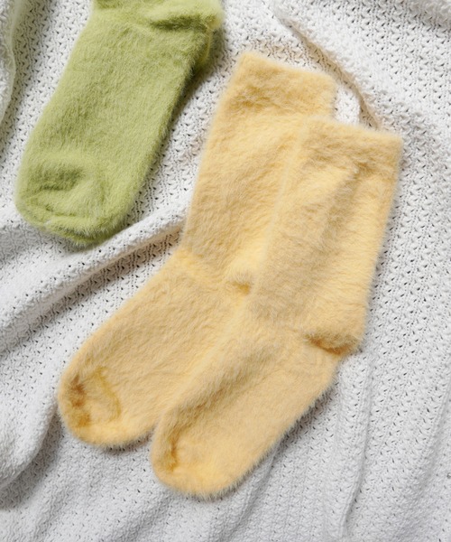 Jelly moo(ジェリームー)の「【 Jelly moo / ジェリームー 】 ふわもこ カラフル シャギーソックス #(ソックス/靴下・レディース・グリーン/パープル/ブルー/イエロー/ミント/ベビーピンク/ピンク/ホワイト/オレンジ/ブラック/ベージュ・FREE)」の20枚目の写真