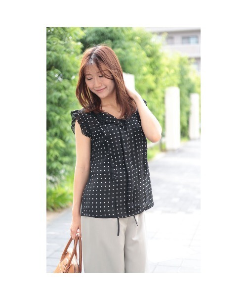 Sawa a la mode(サワアラモード)の「フリルシャツブラウス(Tシャツ/カットソー・レディース・ブラック/その他/グリーン・FREE)」の21枚目の写真