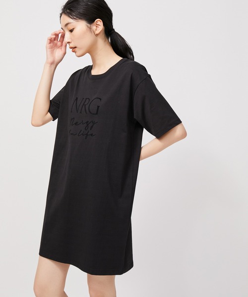 NERGY(ナージー)の「フロッキープリントTシャツワンピース(ワンピース・レディース・カーキ/ホワイト/ブラック・FREE)」の13枚目の写真