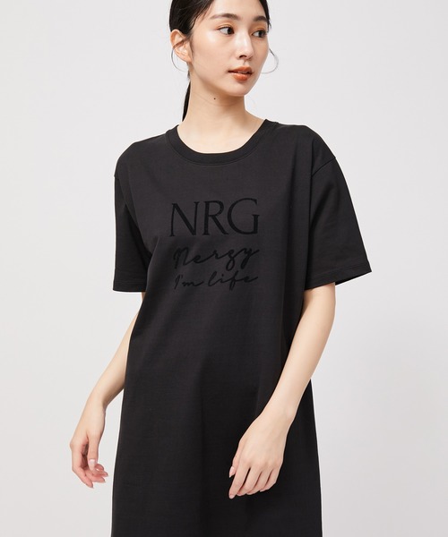 NERGY(ナージー)の「フロッキープリントTシャツワンピース(ワンピース・レディース・カーキ/ホワイト/ブラック・FREE)」の14枚目の写真