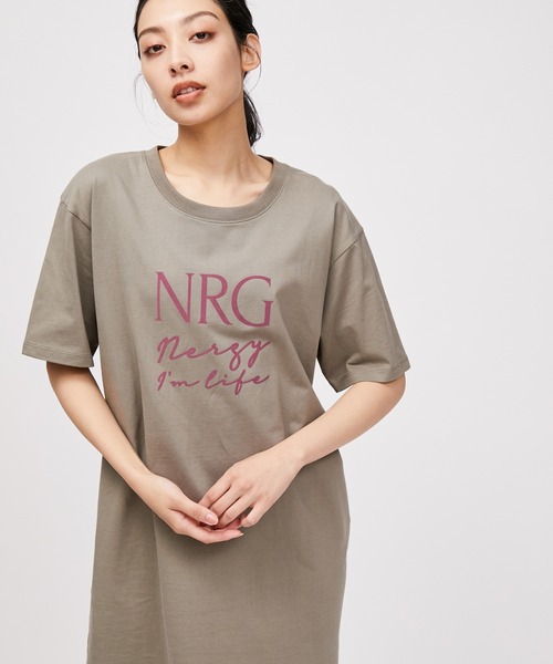 NERGY(ナージー)の「フロッキープリントTシャツワンピース(ワンピース・レディース・カーキ/ホワイト/ブラック・FREE)」の19枚目の写真
