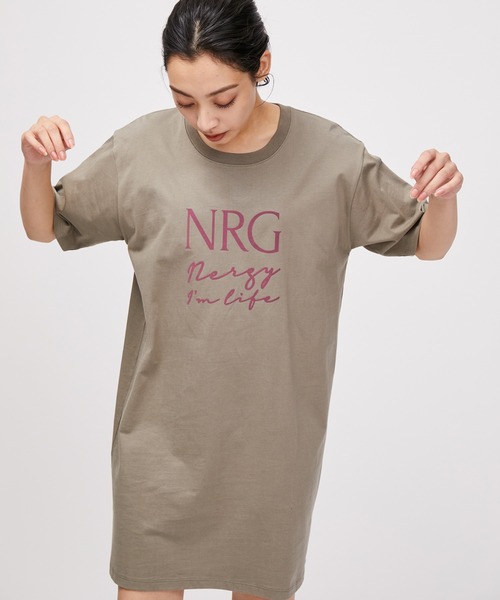 NERGY(ナージー)の「フロッキープリントTシャツワンピース(ワンピース・レディース・カーキ/ホワイト/ブラック・FREE)」の20枚目の写真
