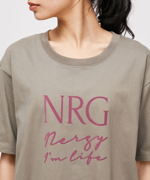 NERGY(ナージー)の「フロッキープリントTシャツワンピース(ワンピース・レディース・カーキ/ホワイト/ブラック・FREE)」の10枚目の写真