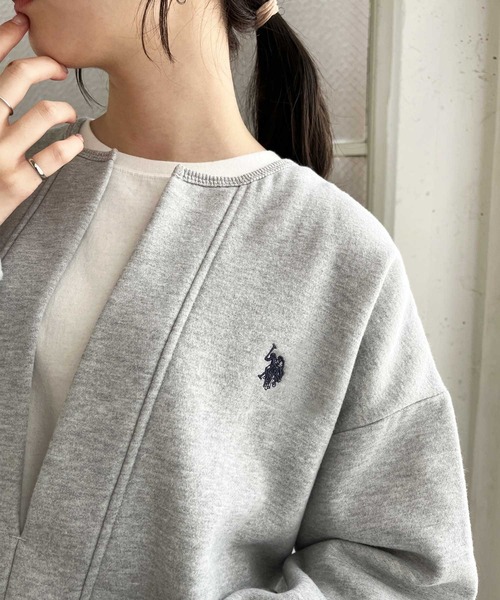 U.S. POLO ASSN.(ユーエスポロアッスン)の「【新色追加】GeeRA別注【U.S. POLO ASSN.】深Vネックプルオーバー(スウェット・レディース・杢グレー/ブラック/オートミール・LARGE/MEDIUM)」の8枚目の写真