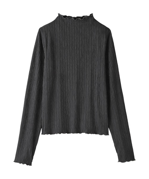 alotta(アロッタ)の「メロウ使いハイネックプルオーバー(Tシャツ/カットソー・レディース・アイボリー/ブラック/チャコール・M/L/LL/3L)」の10枚目の写真