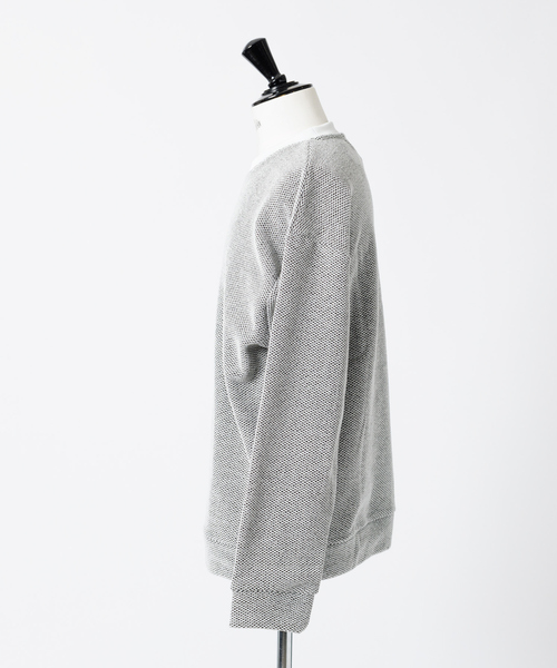 MYSELF ABAHOUSE(マイセルフアバハウス)の「ハニカム 裏起毛 クルーネック トレーナー カットソー(Tシャツ/カットソー・メンズ・アイボリー/ネイビー/ブラック・M/L/LL)」の7枚目の写真