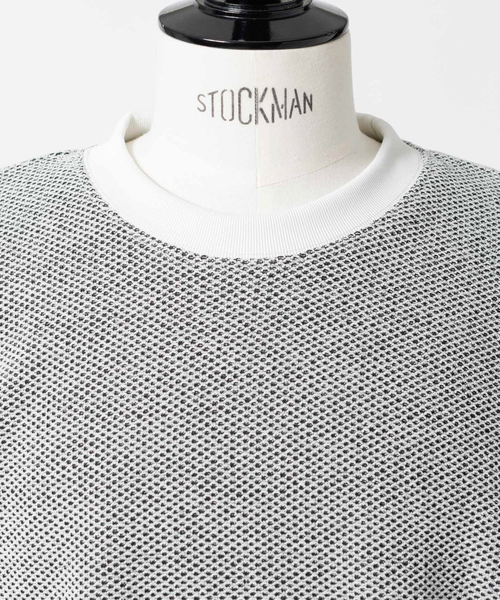 MYSELF ABAHOUSE(マイセルフアバハウス)の「ハニカム 裏起毛 クルーネック トレーナー カットソー(Tシャツ/カットソー・メンズ・アイボリー/ネイビー/ブラック・M/L/LL)」の9枚目の写真