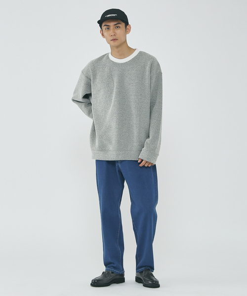 MYSELF ABAHOUSE(マイセルフアバハウス)の「ハニカム 裏起毛 クルーネック トレーナー カットソー(Tシャツ/カットソー・メンズ・アイボリー/ネイビー/ブラック・M/L/LL)」の14枚目の写真