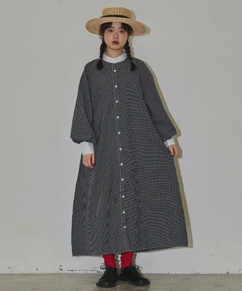 MERLOT（メルロー）の「クレリックシャツワンピース（ワンピース・レディース・レッド/チェック/ブラック・FREE）」の17枚目の写真
