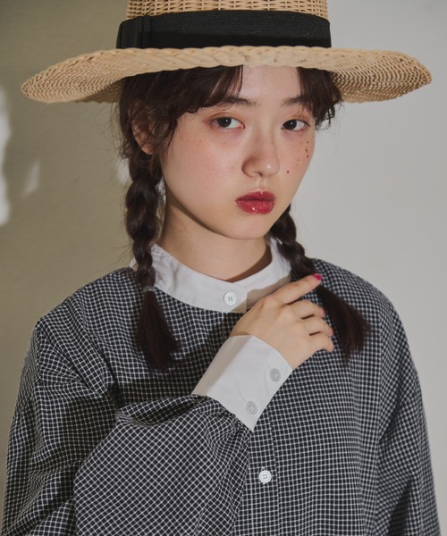 MERLOT（メルロー）の「クレリックシャツワンピース（ワンピース・レディース・レッド/チェック/ブラック・FREE）」の12枚目の写真