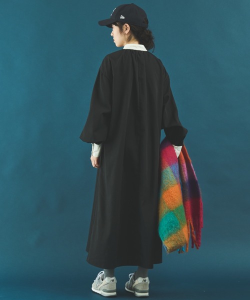 MERLOT（メルロー）の「クレリックシャツワンピース（ワンピース・レディース・レッド/チェック/ブラック・FREE）」の7枚目の写真