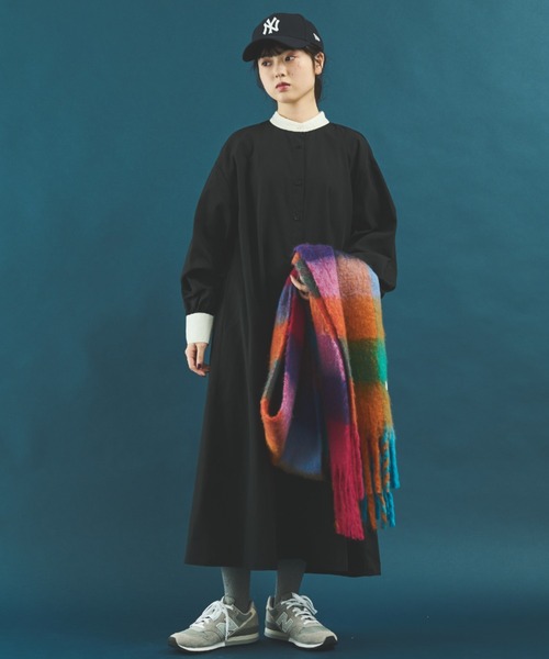 MERLOT（メルロー）の「クレリックシャツワンピース（ワンピース・レディース・レッド/チェック/ブラック・FREE）」の8枚目の写真