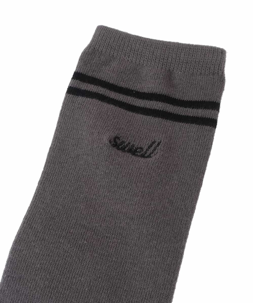 a.v.v（アーヴェヴェ）の「[KIDS]ラインニーハイソックス（ソックス/靴下・キッズ・グレー/ブラック・20/23）」の5枚目の写真
