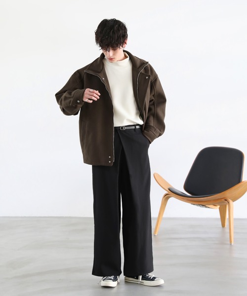 センタークロスワイドドレープスラックス（スラックス
