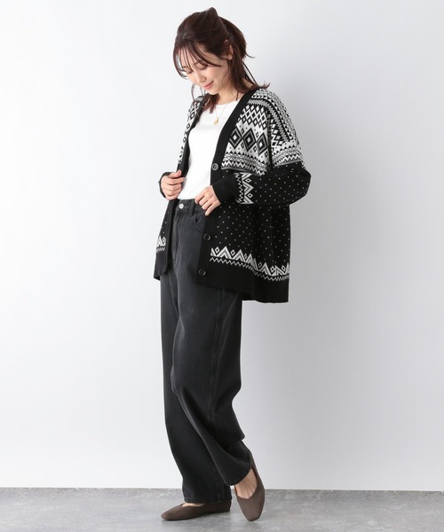 セール】メルティアソート柄カーディガン/906670（カーディガン/ボレロ