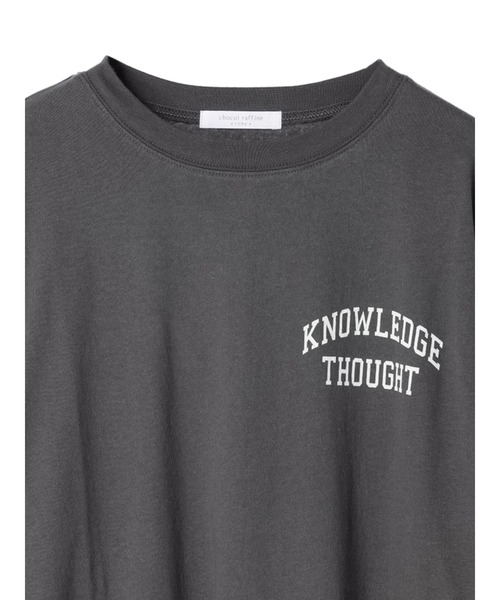 Green　Parks（グリーンパークス）の「ワンポイントカレッジロゴ裾ラウンドチュニック（チュニック・レディース・パープル/オフホワイト/ダークグレー・FREE）」の18枚目の写真