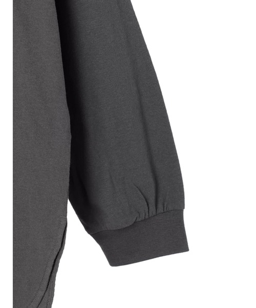 Green　Parks（グリーンパークス）の「ワンポイントカレッジロゴ裾ラウンドチュニック（チュニック・レディース・パープル/オフホワイト/ダークグレー・FREE）」の19枚目の写真