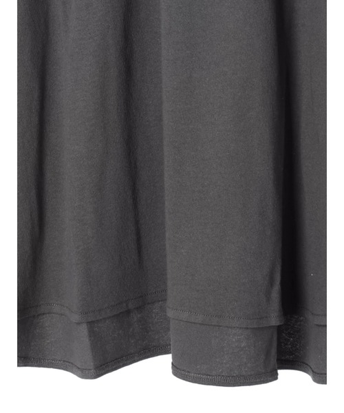 Green　Parks（グリーンパークス）の「ワンポイントカレッジロゴ裾ラウンドチュニック（チュニック・レディース・パープル/オフホワイト/ダークグレー・FREE）」の20枚目の写真