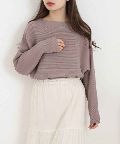 A.N.L(エーエヌエル レーベル)の「A.N.L 抗菌ドルマンニット(ニット/セーター・レディース・ブラック/グレー/モカ/モスグリーン/カーキ/パープル/ブルー/ベージュ/グリーン・38)」の19枚目の写真